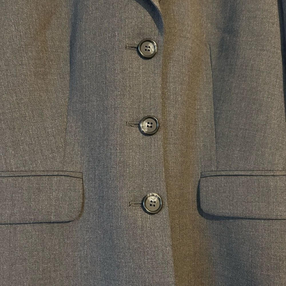 Womens Brooks Brothers 346 Wool Gray‎ Dress Suit Blazer Stretch Sz 6 Office - Picture 4 of 6